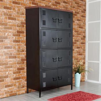 喜家居工業風鋼製八門置物櫃(2548)