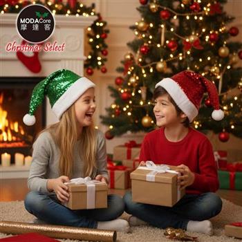 摩達客-驚艷雙色亮片一撥變色聖誕帽-款式可選-交換禮物耶誕派對推薦