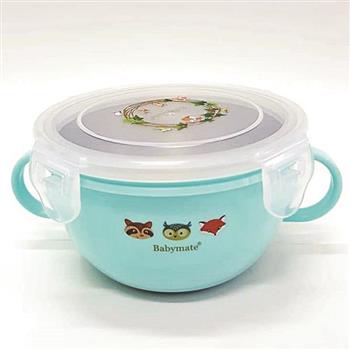 Babymate不锈鋼密實碗(藍色/橙色可選)