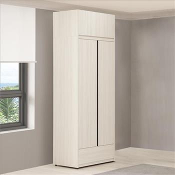 喜家居2.7尺單吊一抽衣櫃(含被櫃)(2542)