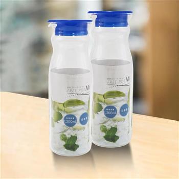 日本製HARIO普魯士藍玻璃冷水壺-1200ml-2入x2組