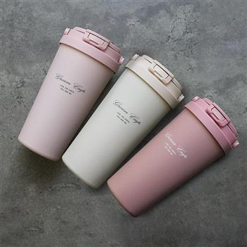 GREEN CUP 芊杯304不鏽鋼陶瓷手提直吸飲兩用保溫杯-700ml-2支