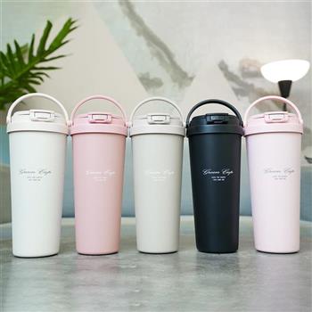 GREEN CUP 芊杯304不鏽鋼陶瓷手提直吸飲兩用保溫杯-850ml-1支