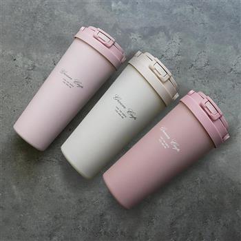 GREEN CUP 芊杯304不鏽鋼陶瓷手提直吸飲兩用保溫杯-850ml-2支