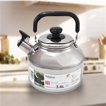 日本進口IH不鏽鋼廣口笛音壺-3.6L-1支