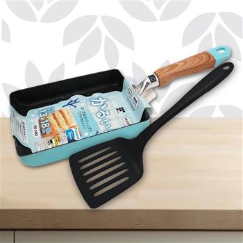 日本進口IH大金不沾玉子燒鍋X1+寬邊鍋鏟X1支