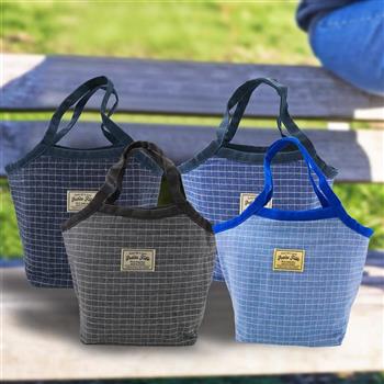 日本進口格紋保冷保溫袋-1入