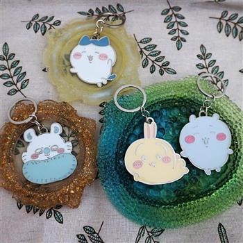 吉伊卡哇-可愛造型鑰匙圈-4入