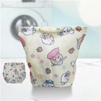 吉伊卡哇-方形手提雙層洗衣袋-黃-4入