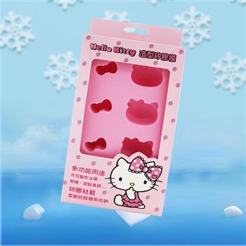 Hello Kitty造型矽膠製冰模-8格-2入