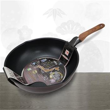 日本製和樂亭IH大金不沾深型炒鍋-32cm-2支
