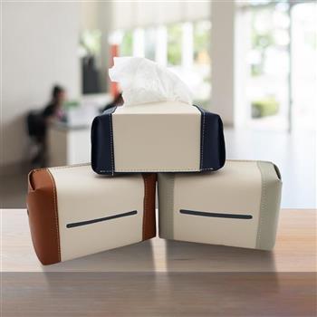 樂拼撞色面紙盒-3入