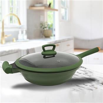 美國製Phantom Chef陶瓷強化不沾深形炒鍋-32cm-1入組