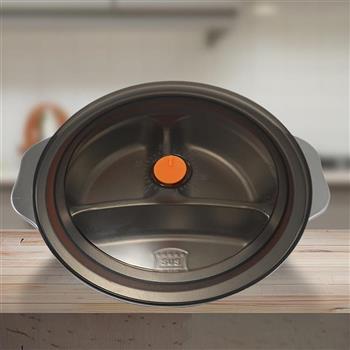 LINOX三格密封304不鏽鋼餐盤-19.5cm-小-2入