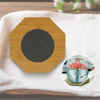 KIYODO八角原木止滑鍋墊-6入