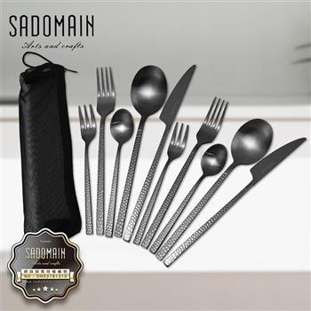 仙德曼露營鈦西餐具組-黑鈦-11件套x1組