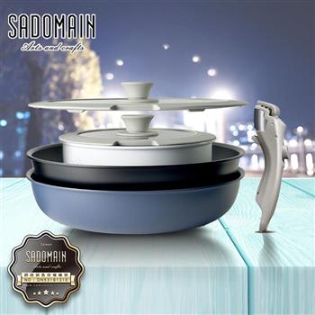 仙德曼星空彩輕量不沾鍋套組-6件組-1組