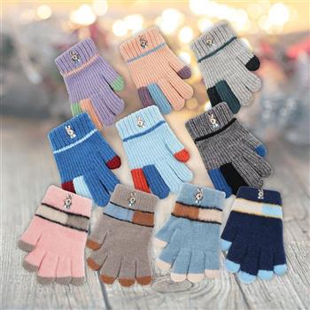 比得兔跳色兒童刺繡手套-15cm-GL5633/水晶紗兒童舒暖刺繡手套-15cm-GL5636-4雙入