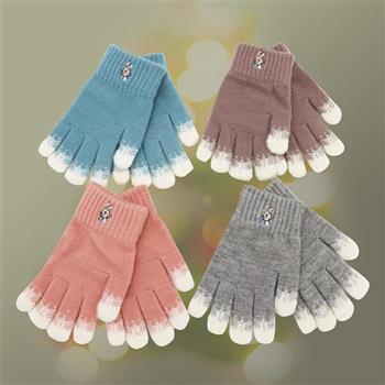 比得兔雪花兒童刺繡手套-17.5cm-GL5634-2雙入