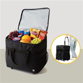 黑潮滑輪式保溫保冷袋-直立-60L-2入