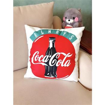 【Coca-Cola 可口可樂】ALWAYS玻璃瓶LOGO抱枕