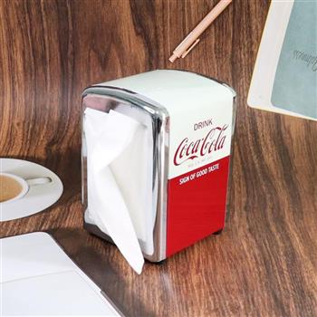 【Coca-Cola 可口可樂】懷舊冰箱造型紙巾盒