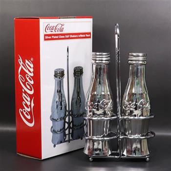 【Coca-Cola 可口可樂】玻璃瓶造型理罐組-附鐵架