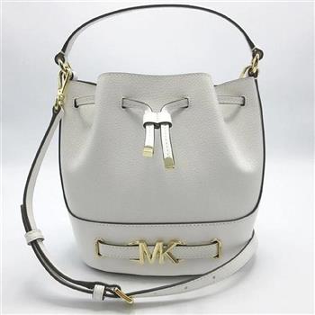 MICHAEL KORS 素色抽繩水桶包-白