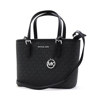 MICHAEL KORS 素色小款兩用托特包-黑灰