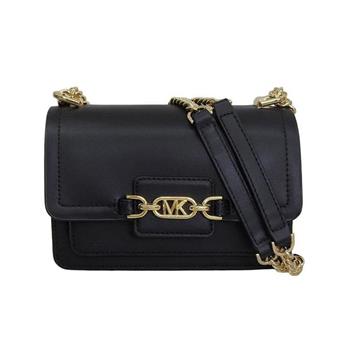 MICHAEL KORS 素色皮革翻蓋鍊條小包-黑