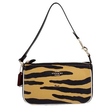 COACH 動物斑紋手掛包-斑馬紋