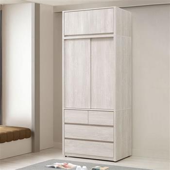 喜家居3.5尺推門衣櫃(2541)