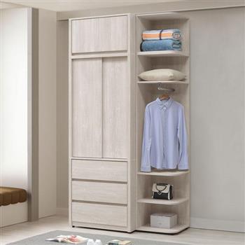 喜家居4.3尺推門衣櫃-含被櫥(2541)