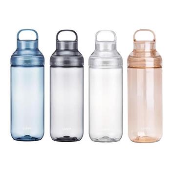 【日本 LIPPY】 1000ml 手提式透明水瓶 (4色可選) 水瓶 運動水瓶 水壺 冷水瓶