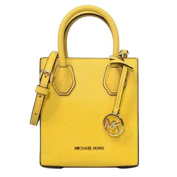 MICHAEL KORS 皮革琴譜手提斜背二用包(小)-黃色
