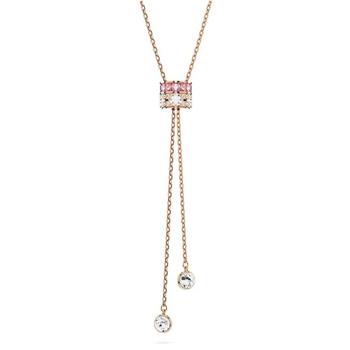 SWAROVSKI 施華洛世奇 Y字型墜鍊/粉紅色