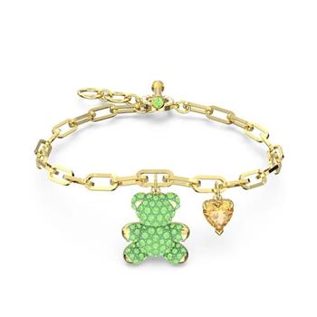 SWAROVSKI 施華洛世奇 綠色泰迪熊手鍊