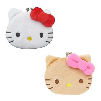 【日本 Sanrio 三麗鷗】 Hello Kitty 凱蒂貓 口金零錢包 (2色可選) 零錢包 小物包 口金包 皮包