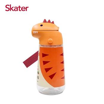 Skater 恐龍吸管水壺(420ml)橘