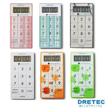 【日本dretec】炫彩計算型計時器-橘(T-148OR)