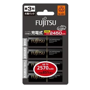 FUJITSU富士通 低自放2450mAh充電電池組(3號4入)【金石堂、博客來熱銷】