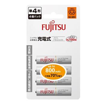 FUJITSU富士通 低自放750mAh充電電池組(4號8入)