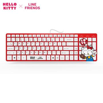 HELLO KITTY × LINE FRIENDS 有線鍵盤