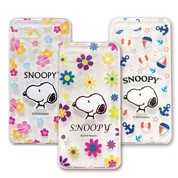 SNOOPY 史努比 IPhone7 / 8 / 7+ / 8+ 立體彩繪防摔空壓手機殼－花園款4.7吋