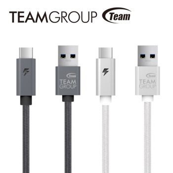TEAM十銓科技 USB 3.1 Gen1 TypeC充電/傳輸線 TWC0A【金石堂、博客來熱銷】