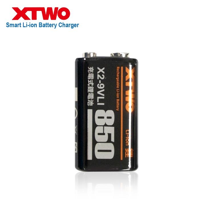 XTWO 高容量850型 9V鋰充電電池－1入
