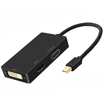 Mini DP 三合一轉換器 轉DVI/HDMI/DP【金石堂、博客來熱銷】