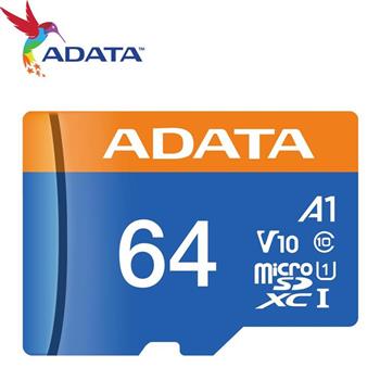 ADATA 威剛 64GB microSDXC TF UHS-I U1 A1 V10 記憶卡【金石堂、博客來熱銷】