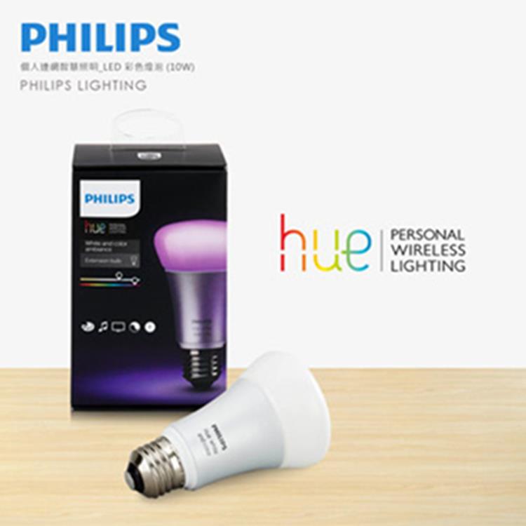 【Philips 飛利浦】HUE 個人連網智慧照明 LED 彩色燈泡（10W）