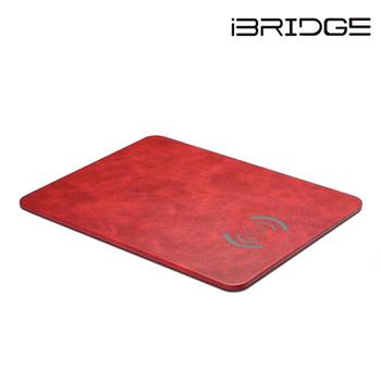【iBRIDGE】10W＋蘋果7.5W快充Qi無線充電皮革滑鼠墊